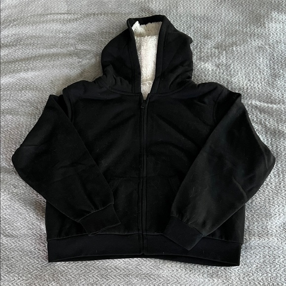 NWOT Bluenotes Black Sherpa Hoodie - Picture 1 of 4